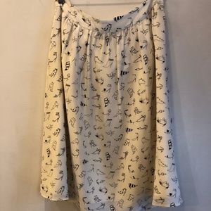 J Crew skirt shoe pattern size 6